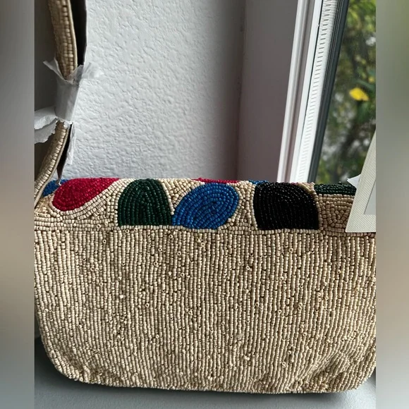 Sol and Mer Multicolor Flower Beaded Bag JCPenney - Picture 7 of 11